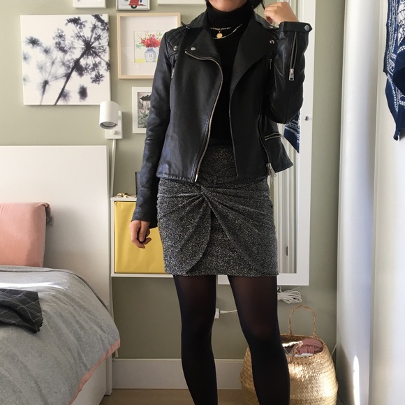 All Saints Best Selling Cargo Leather Biker Jacket - Picture 9 of 9